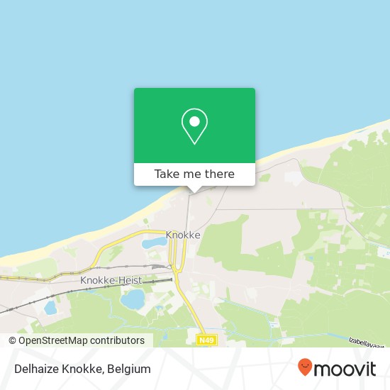 Delhaize Knokke map