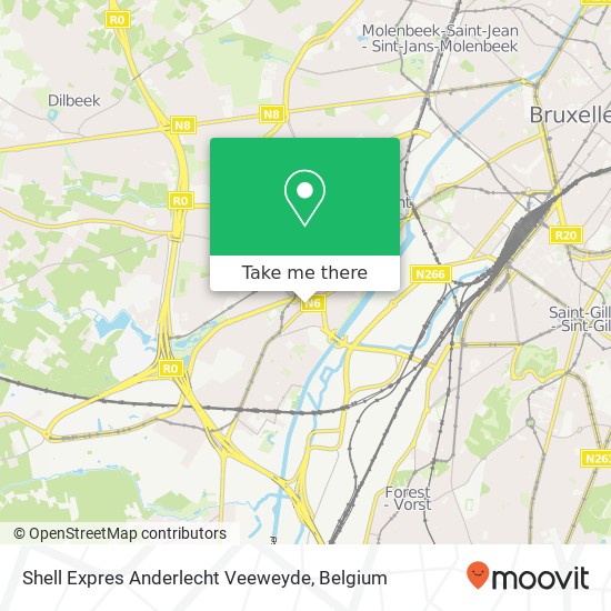 Shell Expres Anderlecht Veeweyde plan