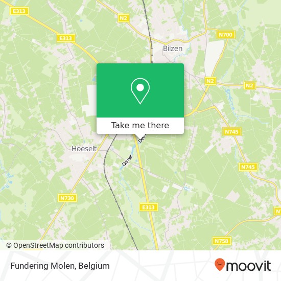 Fundering Molen map