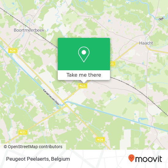 Peugeot Peelaerts map