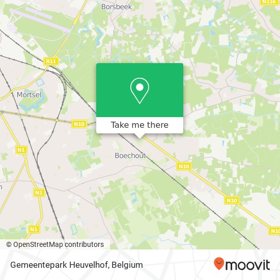 Gemeentepark Heuvelhof map