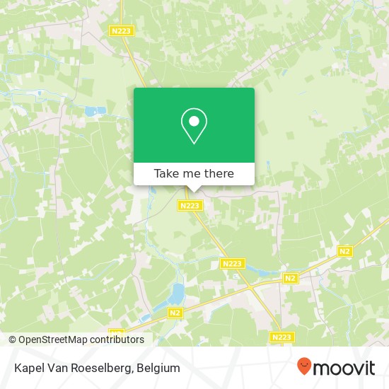 Kapel Van Roeselberg map