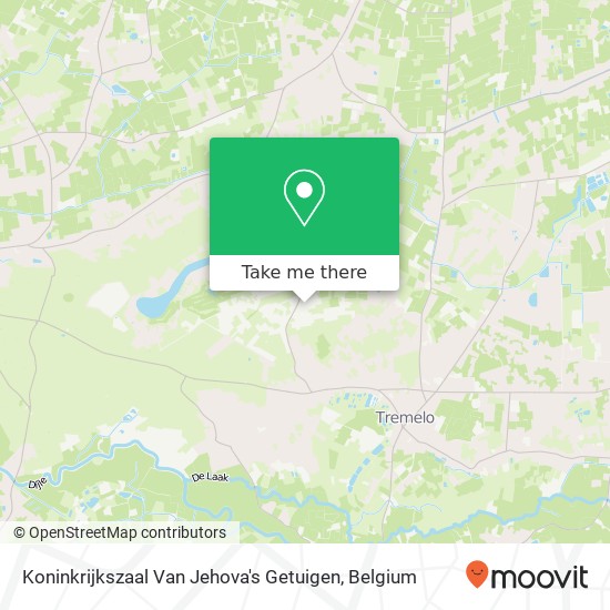 Koninkrijkszaal Van Jehova's Getuigen map