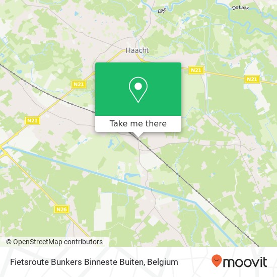 Fietsroute Bunkers Binneste Buiten map