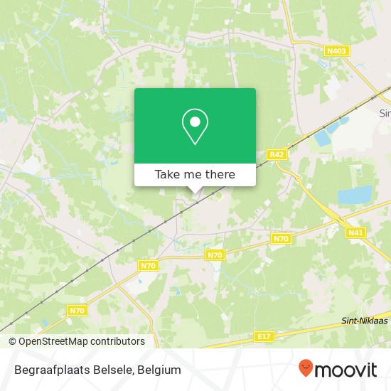 Begraafplaats Belsele map