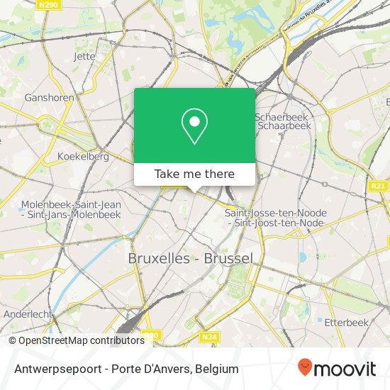 Antwerpsepoort - Porte D'Anvers map