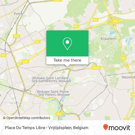 Place Du Temps Libre - Vrijtijdsplein map