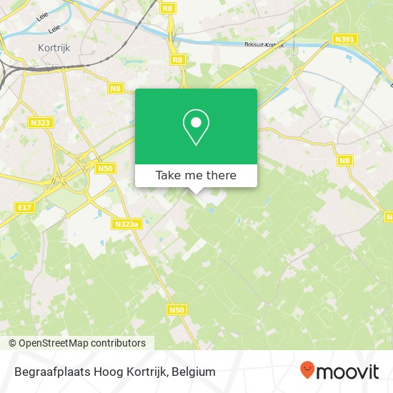 Begraafplaats Hoog Kortrijk map