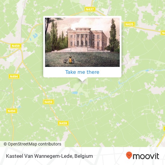 Kasteel Van Wannegem-Lede map