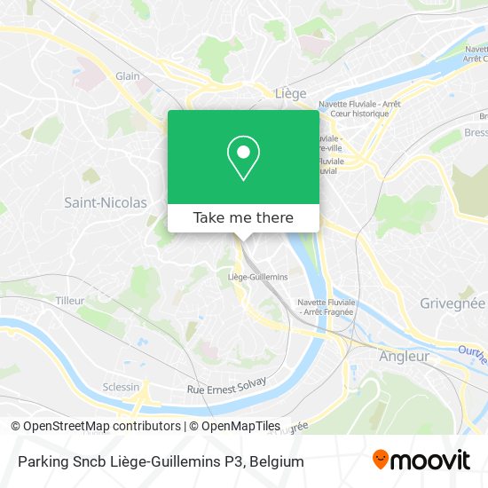 Parking Sncb Liège-Guillemins P3 map