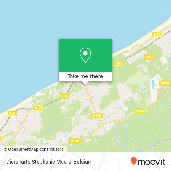 Dierenarts Stephanie Maere map