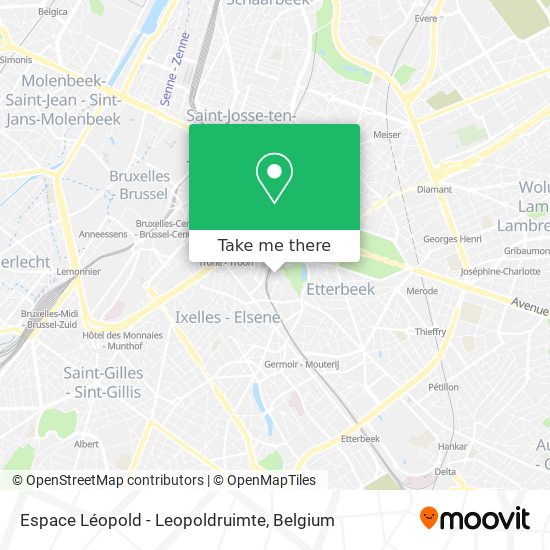 Espace Léopold - Leopoldruimte map