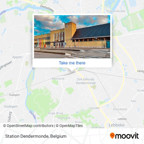 Station Dendermonde map