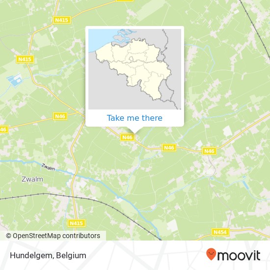 Hundelgem map