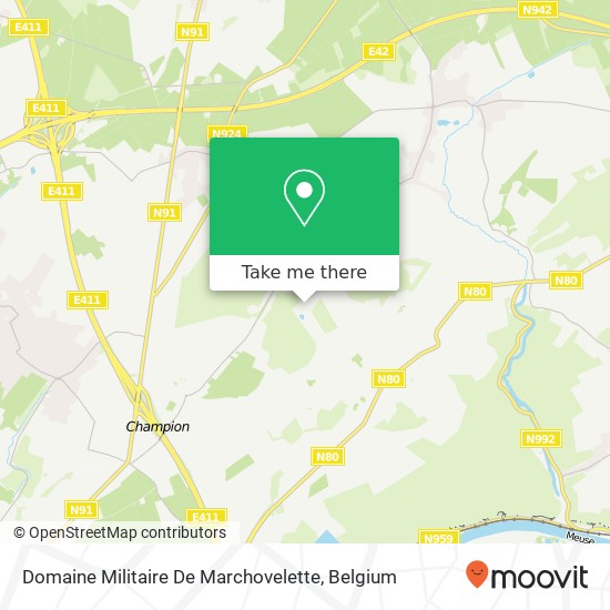 Domaine Militaire De Marchovelette plan