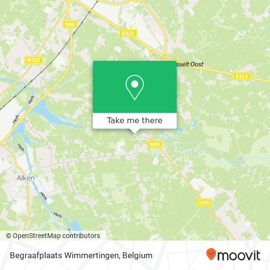 Begraafplaats Wimmertingen map