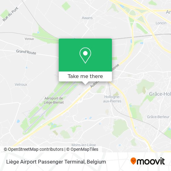 Liège Airport Passenger Terminal map