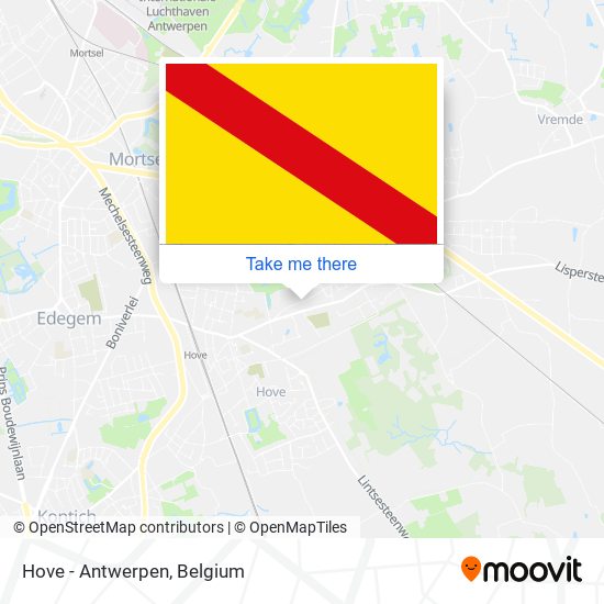 Hove - Antwerpen map