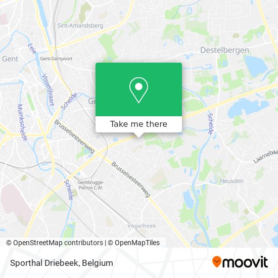 Sporthal Driebeek map