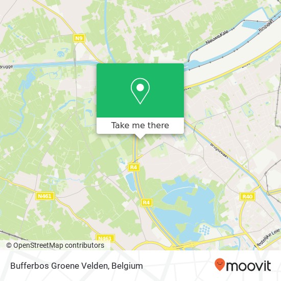 Bufferbos Groene Velden map