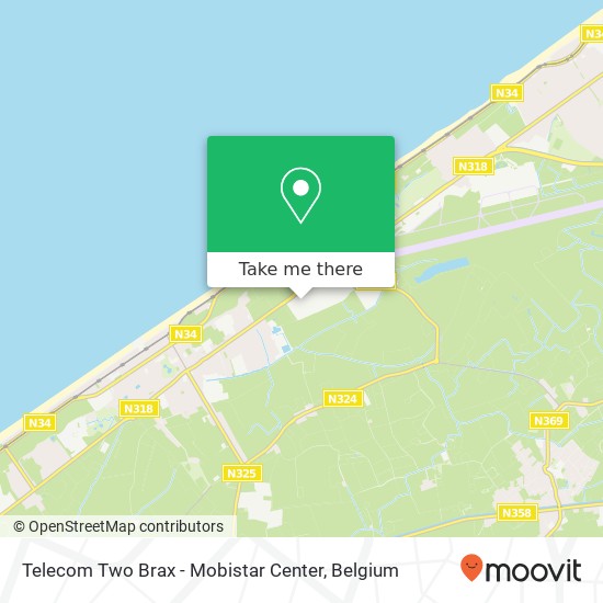 Telecom Two Brax - Mobistar Center map