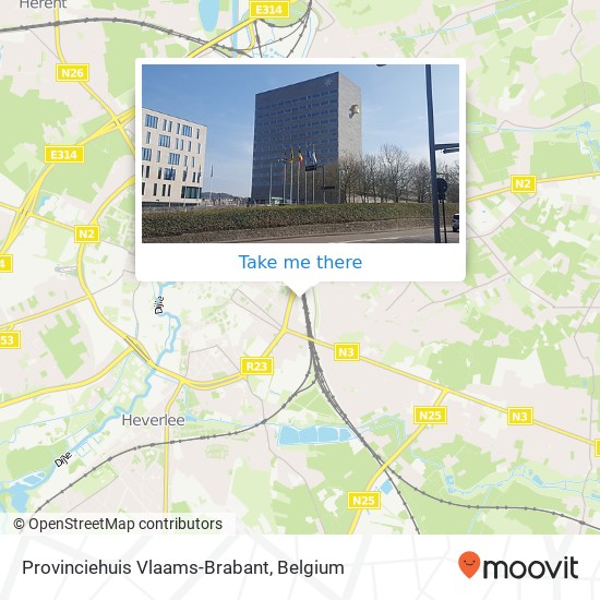 Provinciehuis Vlaams-Brabant map