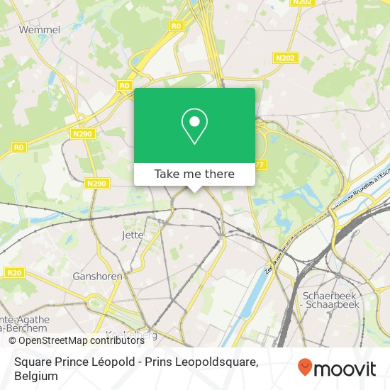 Square Prince Léopold - Prins Leopoldsquare map