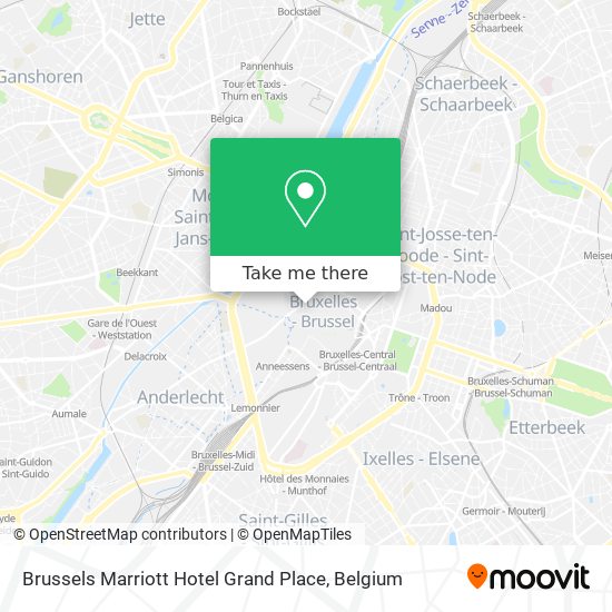 Brussels Marriott Hotel Grand Place map