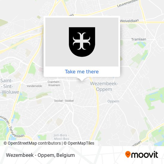 Wezembeek - Oppem map