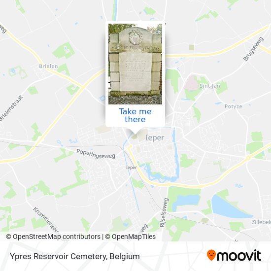 Ypres Reservoir Cemetery map