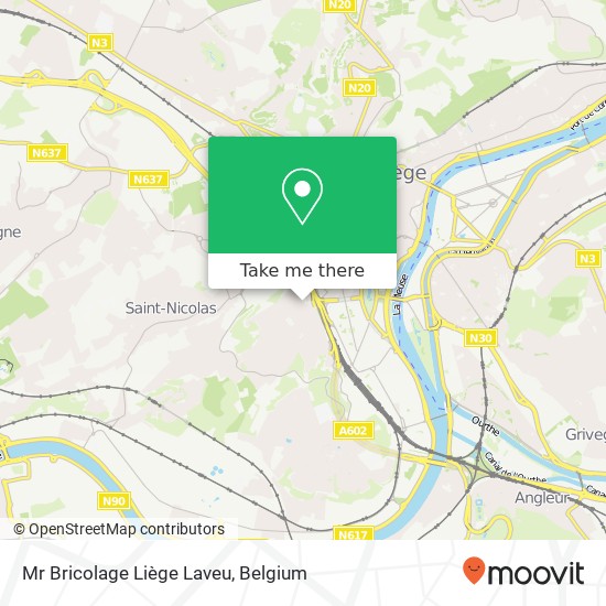 Mr Bricolage Liège Laveu map