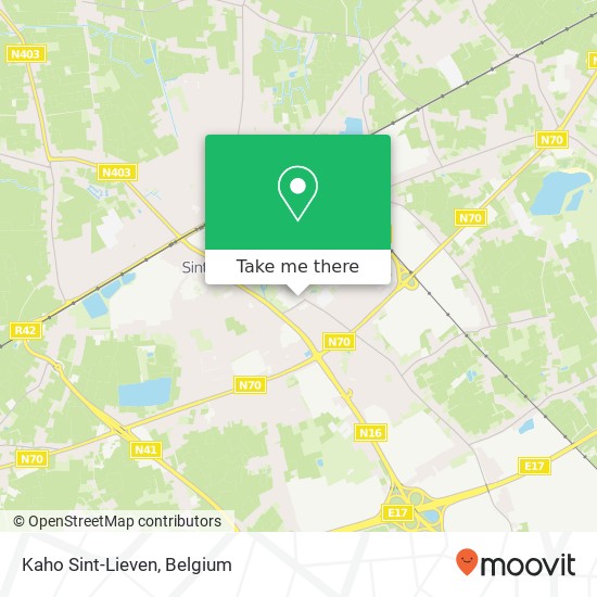 Kaho Sint-Lieven map