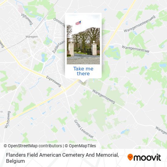 Flanders Field American Cemetery And Memorial map