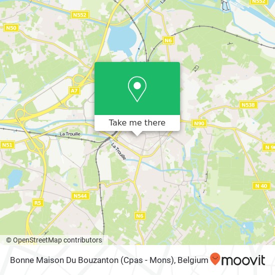Bonne Maison Du Bouzanton (Cpas - Mons) map