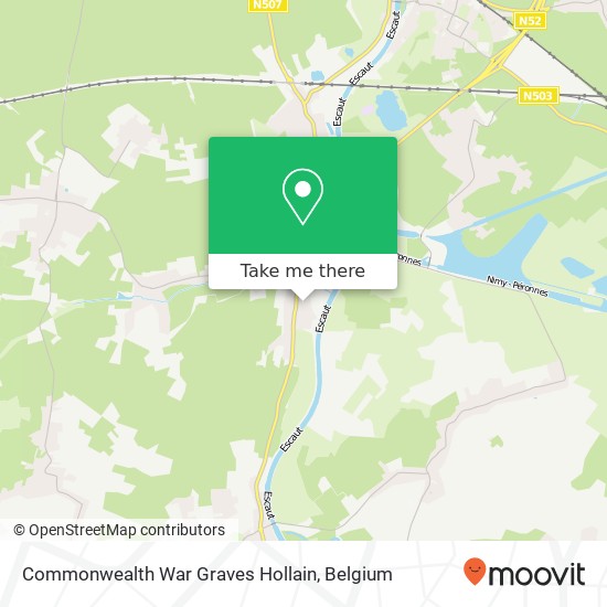Commonwealth War Graves Hollain map