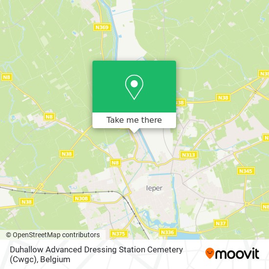 Duhallow Advanced Dressing Station Cemetery (Cwgc) plan