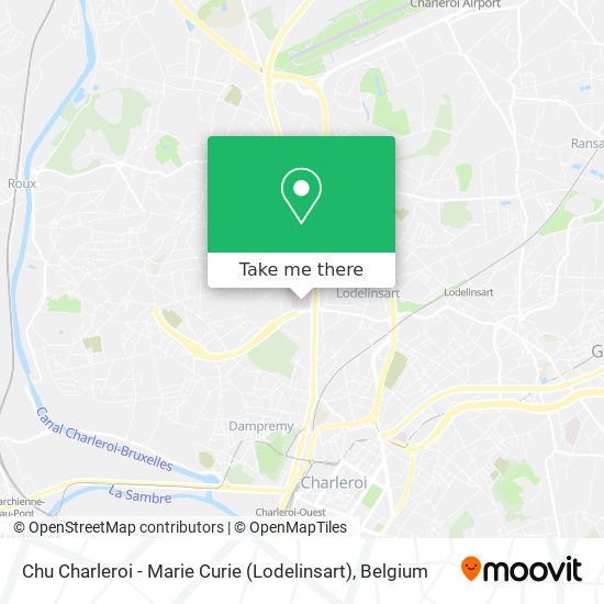 Chu Charleroi - Marie Curie (Lodelinsart) map