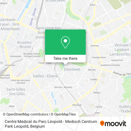 Centre Médical du Parc Léopold - Medisch Centrum Park Leopold map