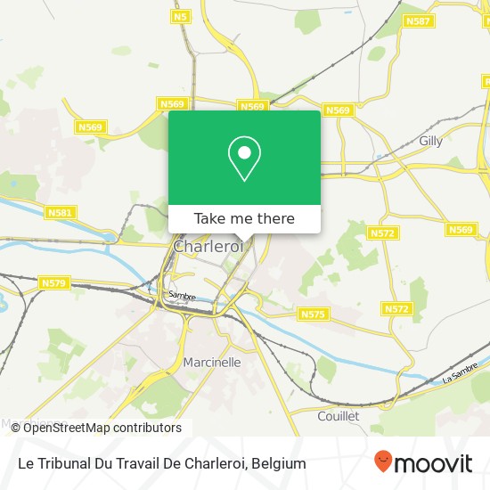 Le Tribunal Du Travail De Charleroi map