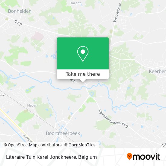 Literaire Tuin Karel Jonckheere map