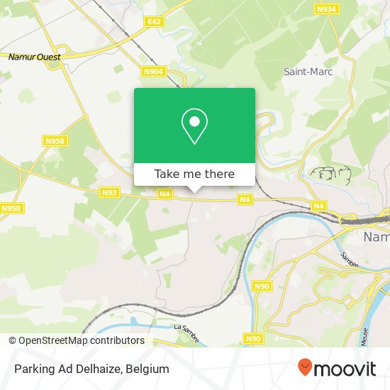 Parking Ad Delhaize plan