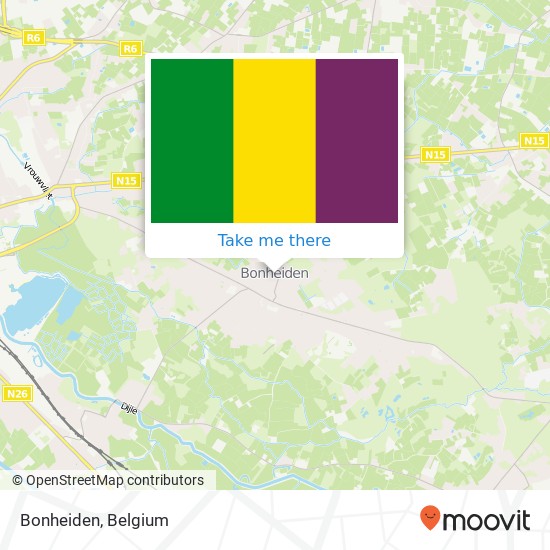 Bonheiden map