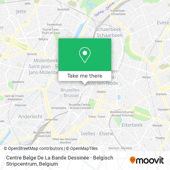 Centre Belge De La Bande Dessinée - Belgisch Stripcentrum map