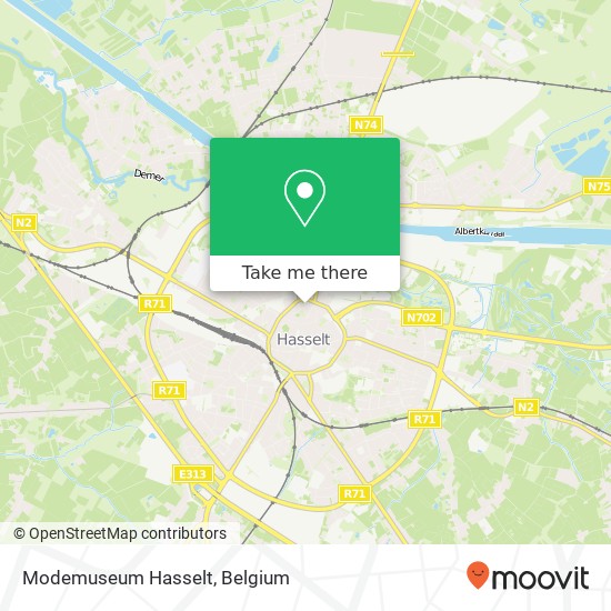 Modemuseum Hasselt map