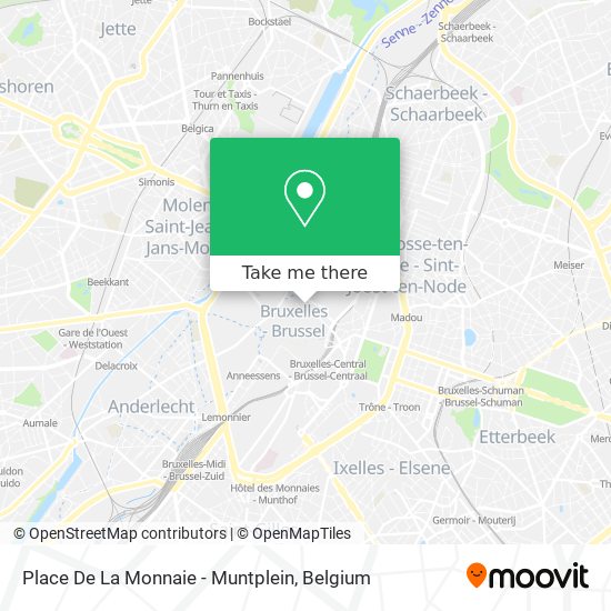 Place De La Monnaie - Muntplein plan
