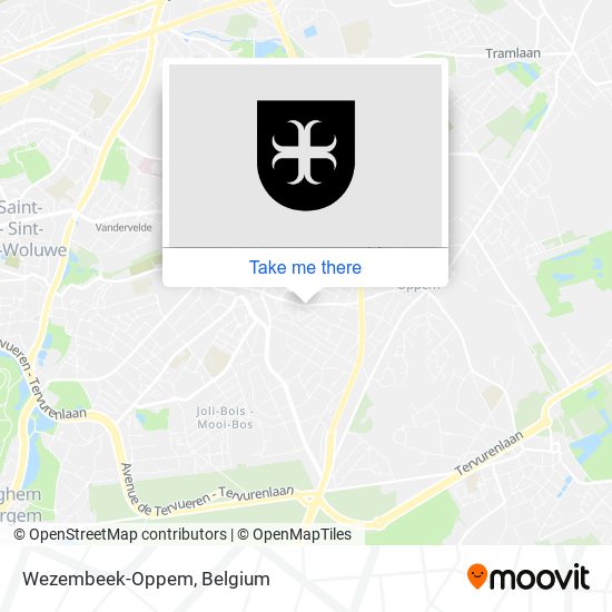 Wezembeek-Oppem map