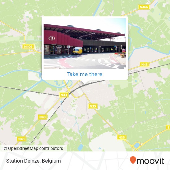 Station Deinze map