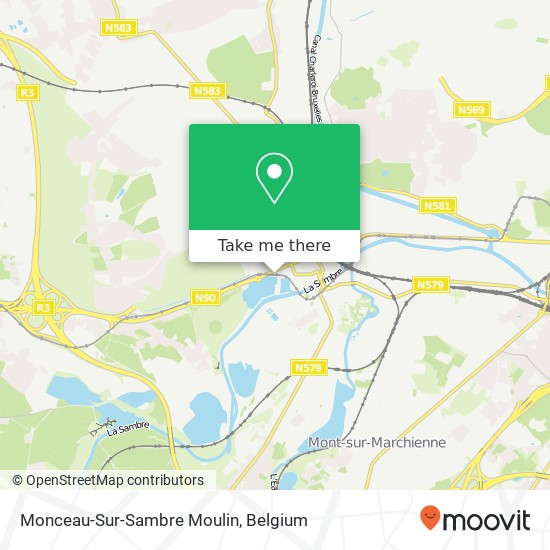 Monceau-Sur-Sambre Moulin map