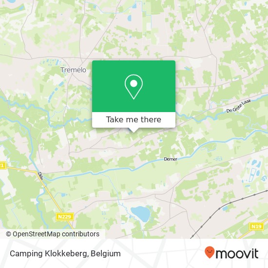Camping Klokkeberg map