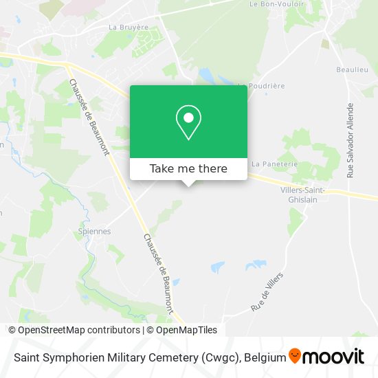 Saint Symphorien Military Cemetery (Cwgc) map